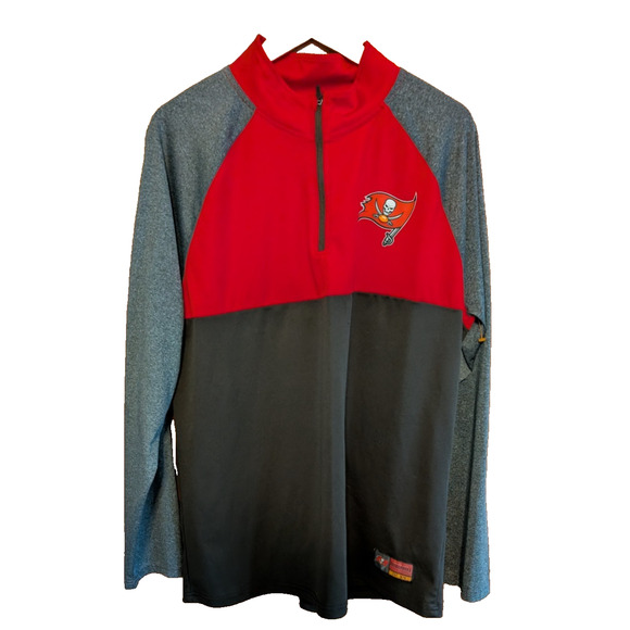 NFL Other - Tampa Bay Buccaneers NFL Lightweight‎ 1/4 Zip Jacket Men's Size XL Red Black